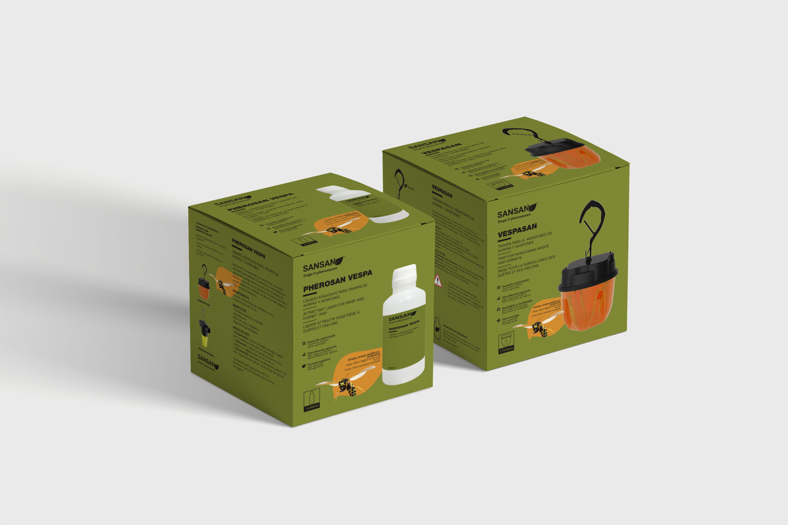 Photorealistic Square Cardboard Package Box Mockup on light grey